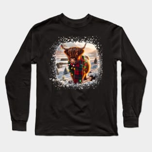 Christmas Highland Cow Long Sleeve T-Shirt